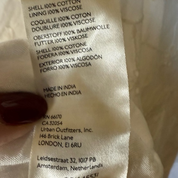 Free People Prairie White Tiered Cotton Eyelet Skirt Size Small - Picture 8 of 9